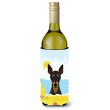 Caroline'S Treasures Bb2108Literk Min Pin Summer Beach Wine Bottle Hugger Koozie, 750Ml, Multicolor