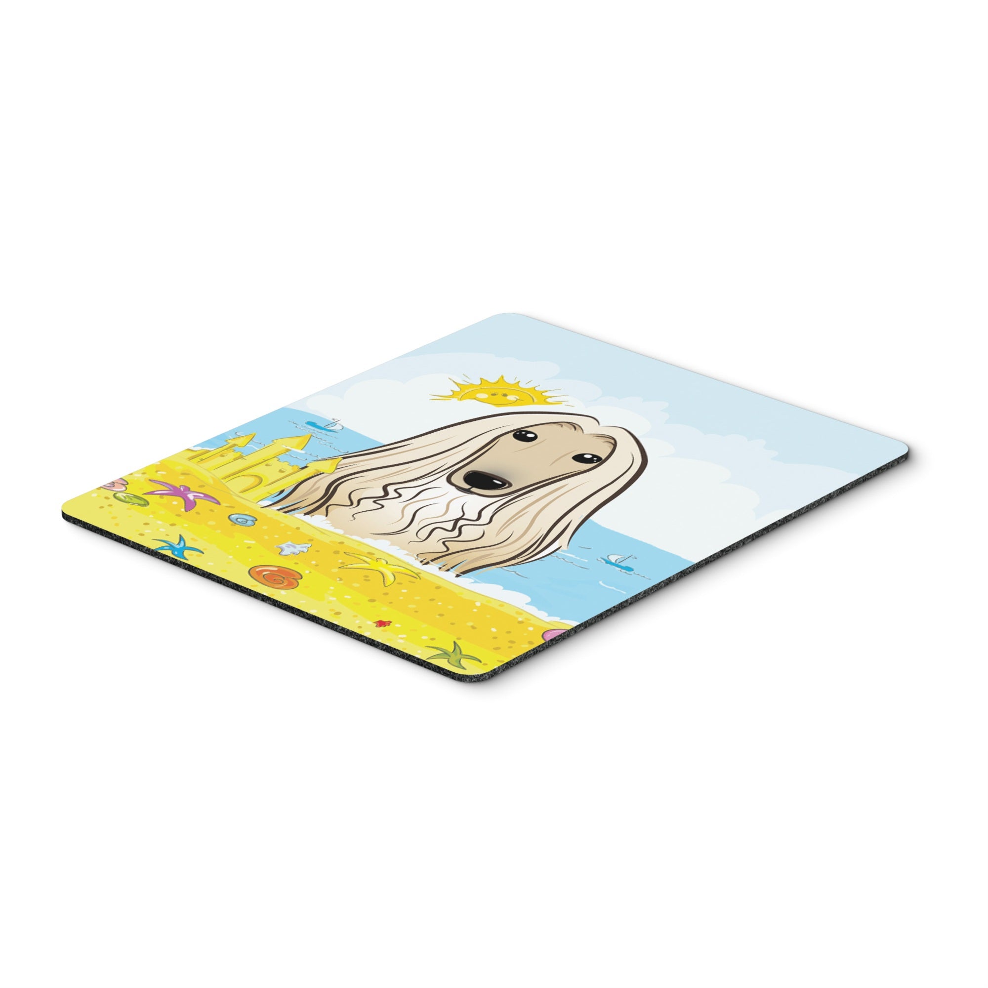 Caroline'S Treasures Afghan Hound Summer Beach Mouse Pad, Hot Pad Or Trivet, Multicolor (Bb2112Mp)