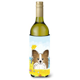 Caroline'S Treasures Bb2116Literk Papillion Summer Beach Wine Bottle Hugger Koozie, 750Ml, Multicolor