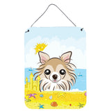 Caroline'S Treasures Chihuahua Summer Beach Wall Or Door Hanging Prints Bb2119Ds1216, 16Hx12W, Multicolor