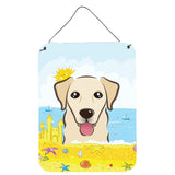 Caroline'S Treasures Golden Retriever Summer Beach Wall Or Door Hanging Prints Bb2120Ds1216, 16Hx12W, Multicolor