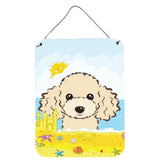 Caroline'S Treasures Buff Poodle Summer Beach Wall Or Door Hanging Prints Bb2126Ds1216, 16Hx12W, Multicolor
