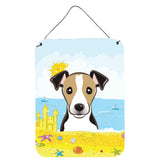 Caroline'S Treasures Jack Russell Terrier Summer Beach Wall Or Door Hanging Prints Bb2129Ds1216, 16Hx12W, Multicolor
