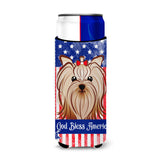 Caroline'S Treasures Bb2134Muk Yorkie Yorkshire Terrier Michelob Ultra Koozies For Slim Cans, Multicolor