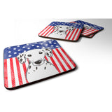 Caroline'S Treasures Bb2140Fc American Flag And Dalmatian Foam Coaster (Set Of 4), 3.5, Multicolor