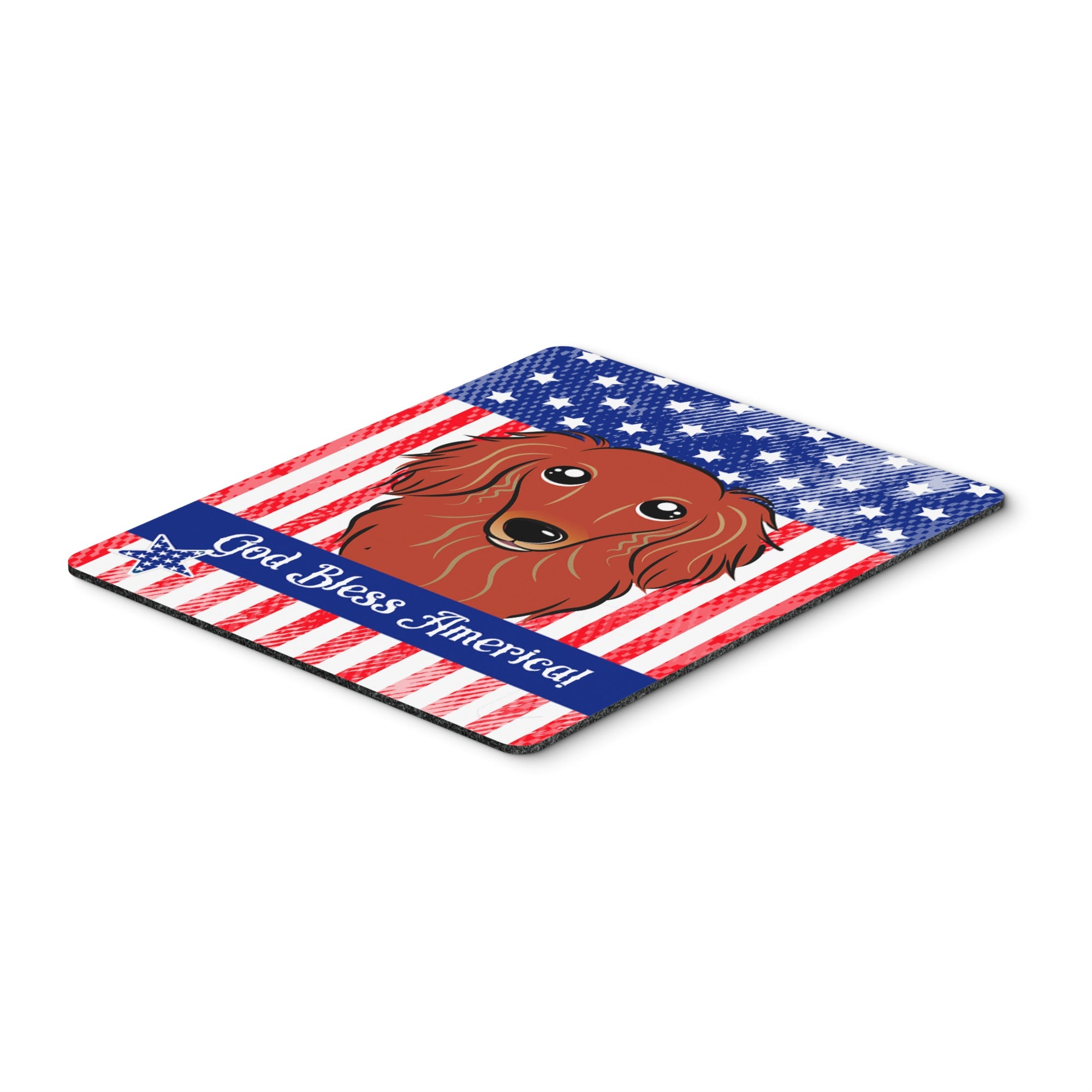 Caroline'S Treasures Longhair Red Dachshund Mouse Pad, Hot Pad Or Trivet, Multicolor (Bb2144Mp)