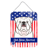 Caroline'S Treasures White English Bulldog Wall Or Door Hanging Prints Bb2150Ds1216, 16H X 12W, Multicolor