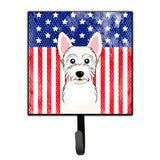 Caroline'S Treasures American Flag And Westie Leash Or Key Holder Hooks, Multicolor