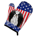 Caroline'S Treasures Bb2160Ovmt American Flag And Japanese Chin Oven Mitt, 12 By 8.5, Multicolor
