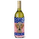 Caroline'S Treasures Bb2164Literk God Bless American Flag With Chocolate Labrador Wine Bottle Hugger Koozie, 750Ml, Mu