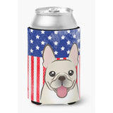 Caroline'S Treasures Bb2168Cc American Flag And French Bulldog Can Or Bottle Hugger, Multicolor