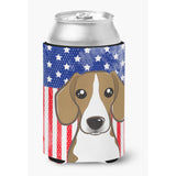 Caroline'S Treasures Bb2169Cc American Flag And Beagle Can Or Bottle Hugger, Multicolor
