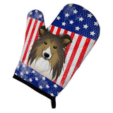 Caroline'S Treasures Bb2172Ovmt American Flag And Sheltie Oven Mitt, 12 By 8.5, Multicolor