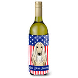Caroline'S Treasures Bb2174Literk God Bless American Flag With Afghan Hound Wine Bottle Hugger Koozie, 750Ml, Multicol