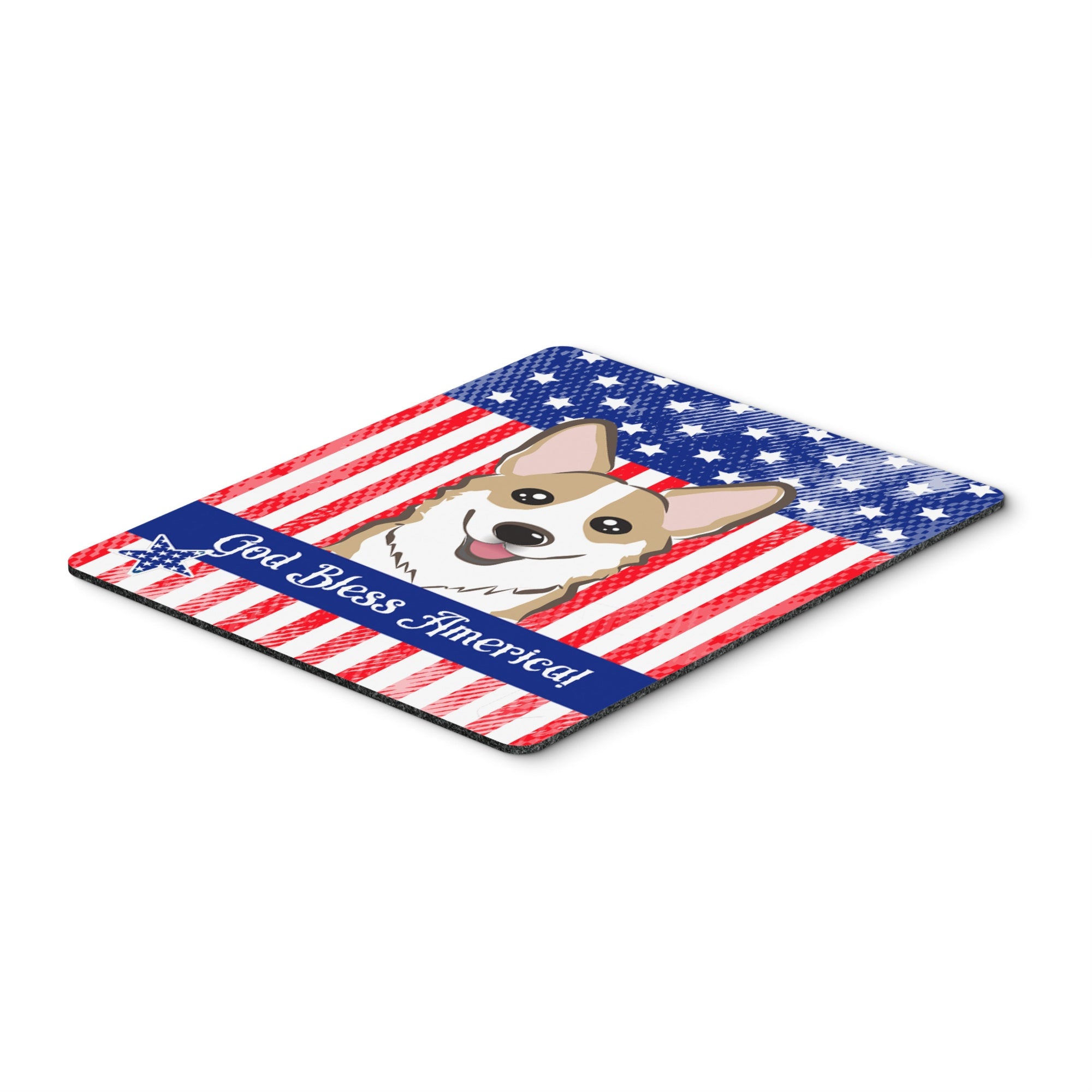 Caroline'S Treasures God Bless American Flag With Sable Corgi Mouse/Hot Pad Or Trivet, Multicolor (Bb2183Mp)