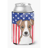 Caroline'S Treasures Bb2190Cc American Flag And Jack Russell Terrier Can Or Bottle Hugger, Multicolor