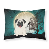 Caroline'S Treasures Halloween Scary Pug Cream Fabric Standard Pillowcase Bb2194Pillowcase