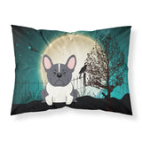 Caroline'S Treasures Halloween Scary French Bulldog Black White Fabric Standard Pillowcase Bb2202Pillowcase, Multicolor