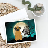 Halloween Scary Mastiff Greeting Cards And Envelopes Pack Of 8