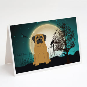 Halloween Scary Mastiff Greeting Cards And Envelopes Pack Of 8