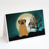Halloween Scary Mastiff Greeting Cards And Envelopes Pack Of 8