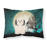 Caroline'S Treasures Halloween Scary Lowchen Fabric Standard Pillowcase Bb2209Pillowcase, Multicolor