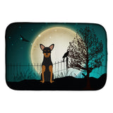 Caroline'S Treasures Halloween Scary Manchester Terrier Dish Drying Mat, 14 X 21