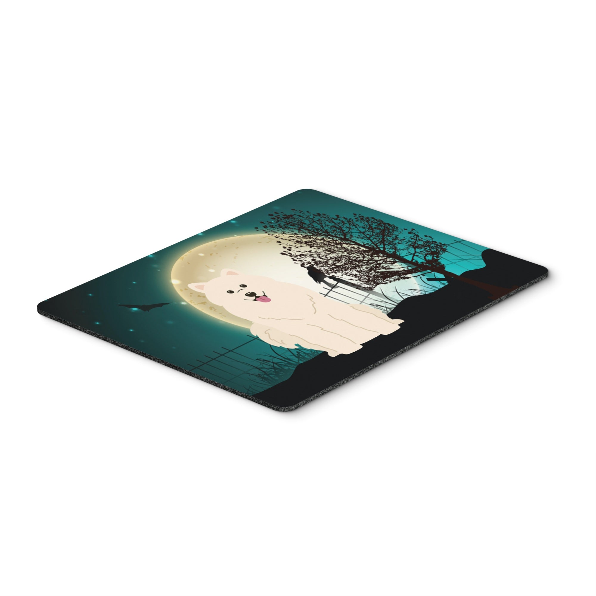 Caroline'S Treasures Halloween Scary Samoyed Mouse Pad, Hot Pad Or Trivet , Multicolor, 7.75X9.25 (Bb2220Mp)