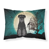 Caroline'S Treasures Halloween Scary Schnauzer Black Fabric Standard Pillowcase Bb2222Pillowcase, Multicolor