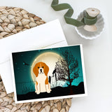 Halloween Scary Beagle Tricolor Greeting Cards And Envelopes Pack Of 8
