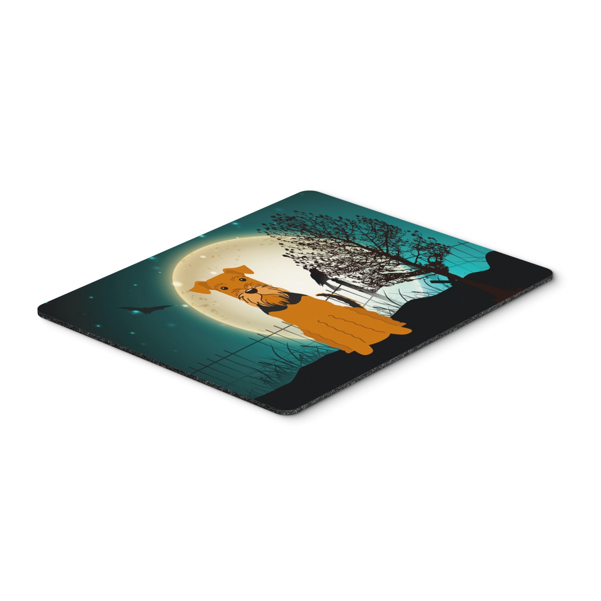 Caroline'S Treasures Halloween Scary Airedale Mouse Pad, Hot Pad Or Trivet , Multicolor, 7.75X9.25 (Bb2231Mp)