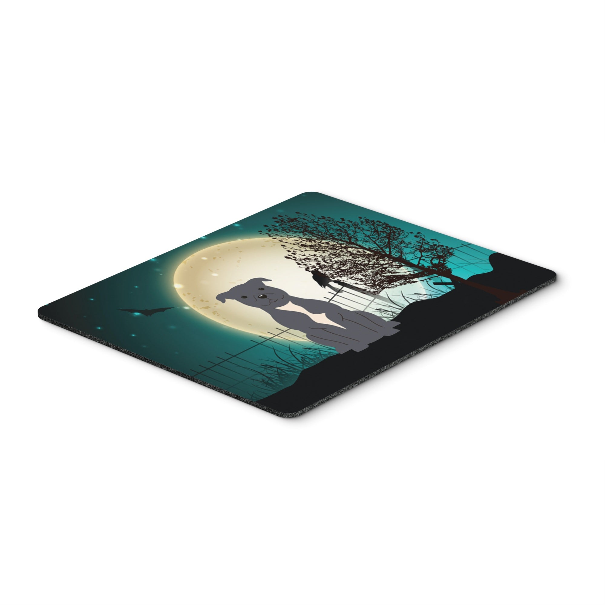 Caroline'S Treasures Halloween Staffordshire Bull Terrier Blue Mouse Pad, Multicolor, 7.75X9.25 (Bb2236Mp)