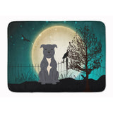Caroline'S Treasures Halloween Scary Bull Terrier Blue Floor Mat, 19 X 27, Multicolor
