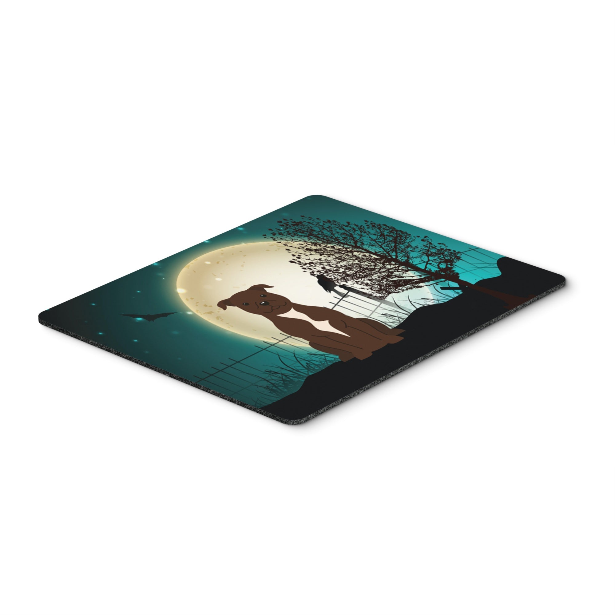 Caroline'S Treasures Halloween Staffordshire Terrier Chocolate Mouse Pad, Multicolor, 7.75X9.25 (Bb2238Mp)