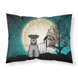 Caroline'S Treasures Halloween Scary Miniature Schanuzer Black Silver Fabric Standard Pillowcase Bb2242Pillowcase, Multicolor,