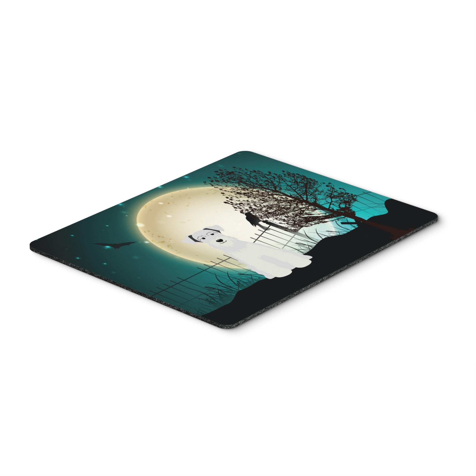 Caroline'S Treasures Halloween Scary Miniature Schnauzer White Mouse Pad, Multicolor, 7.75X9.25 (Bb2243Mp)