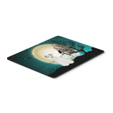 Caroline'S Treasures Halloween Scary Miniature Schnauzer White Mouse Pad, Multicolor, 7.75X9.25 (Bb2243Mp)
