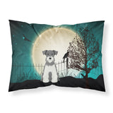 Caroline'S Treasures Halloween Scary Miniature Schanuzer Salt And Pepper Fabric Standard Pillowcase Bb2244Pillowcase, Multicol