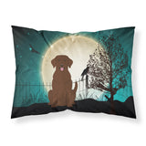 Caroline'S Treasures Halloween Scary Chocolate Labrador Fabric Standard Pillowcase Bb2246Pillowcase, Multicolor