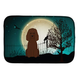 Caroline'S Treasures Halloween Scary Irish Water Spaniel Dish Drying Mat, 14 X 21
