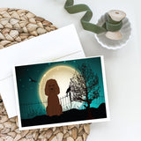 Halloween Scary Irish Water Spaniel Greeting Cards And Envelopes Pack Of 8