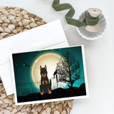 Halloween Scary Beauce Shepherd Dog Greeting Cards And Envelopes Pack Of 8