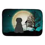 Caroline'S Treasures Halloween Scary Briard Black Dish Drying Mat, 14 X 21