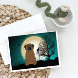 Halloween Scary Bullmastiff Greeting Cards And Envelopes Pack Of 8