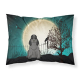 Caroline'S Treasures Halloween Scary Cocker Spaniel Black Fabric Standard Pillowcase Bb2282Pillowcase, Multicolor