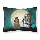 Caroline'S Treasures Halloween Scary Cocker Spaniel Black Tan Fabric Standard Pillowcase Bb2283Pillowcase, Multicolor