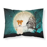 Caroline'S Treasures Halloween Scary Wire Fox Terrier Fabric Standard Pillowcase Bb2291Pillowcase, Multicolor