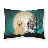Caroline'S Treasures Halloween Scary Pekingnese Fawn Sable Fabric Standard Pillowcase Bb2294Pillowcase, Multicolor