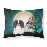 Caroline'S Treasures Halloween Scary Pekingnese Black White Fabric Standard Pillowcase Bb2295Pillowcase, Multicolor