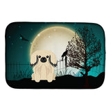 Caroline'S Treasures Halloween Scary Pekingese Cream Dish Drying Mat, 14 X 21